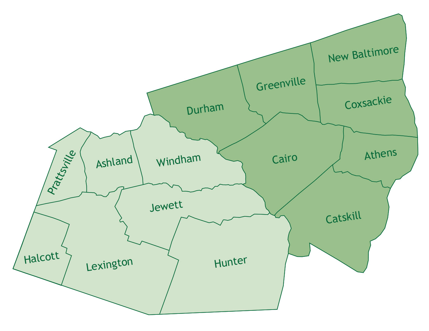 Mountain Towns in Greene County