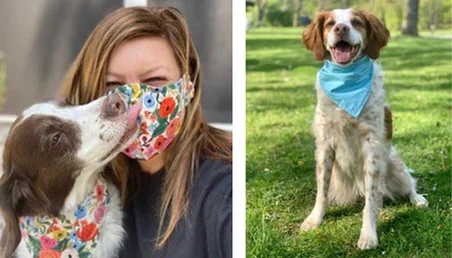 Matching mask and bandana