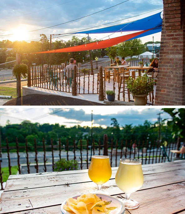 Left Bank patio with view