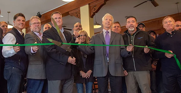 Ribbon cutting at State Tel's new station