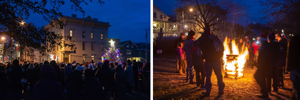 Tree lighting after Athens Victorian Stroll