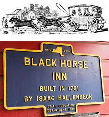 coach Black horse inn Sign